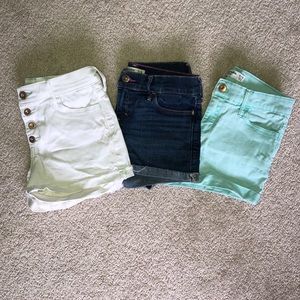 3 Abercrombie Denim Shorts